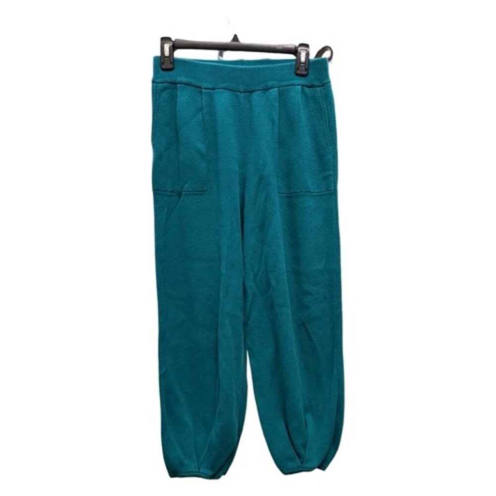 Rayon Knit Tapered Joggers – Moody Teal, Size M